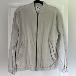 Zara FAUX SUEDE BOMBER JACKET
